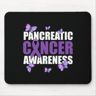 Tapis De Souris Papillon guerrier violet ruban cancer pancréatique
