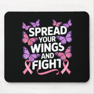 Tapis De Souris Papillon insecte volant sensibilisation au cancer