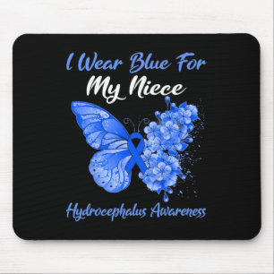 Tapis De Souris Papillon Je Porte Bleu Pour Ma Nièce Hydrocéphalie