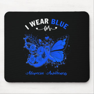 Tapis De Souris Papillon Je Porte Du Bleu Pour La Journée De Sensi