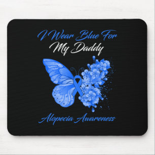 Tapis De Souris Papillon Je Porte Du Bleu Pour Mon Papa Sensibilis
