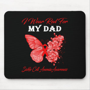 Tapis De Souris Papillon Je Porte Le Rouge Pour Mon Père Anémie Ce