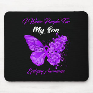 Tapis De Souris Papillon Je Porte Le Violet Pour Mon Fils Epilepsi