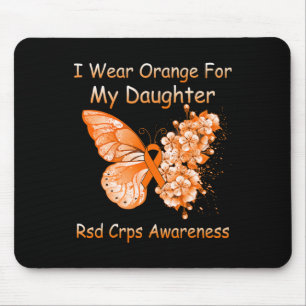 Tapis De Souris Papillon Je Porte Orange Pour Ma Fille RSD CRPS A