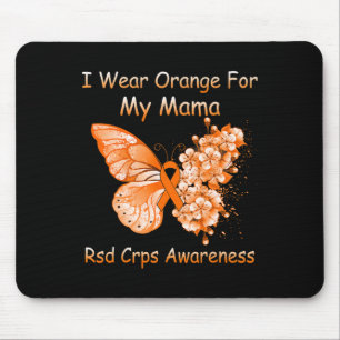 Tapis De Souris Papillon Je Porte Orange Pour Ma Mama Rsd Crps Awa
