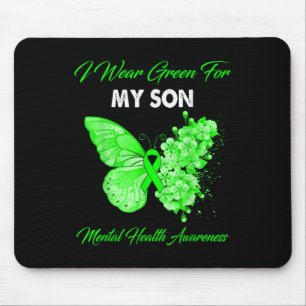 Tapis De Souris Papillon Je Porte Vert Pour Mon Fils Santé Mentale