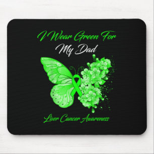 Tapis De Souris Papillon Je Porte Vert Pour Mon Père Cancer Du Foi