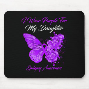 Tapis De Souris Papillon Je Porte Violet Pour Ma Fille Épilepsie A