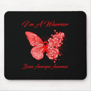 Tapis De Souris Papillon Je suis un guerrier Cerveau Aneurie Sensi