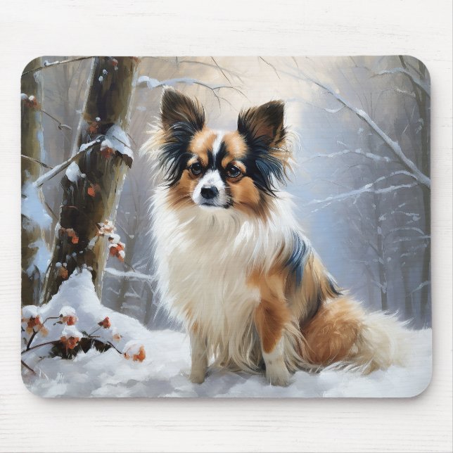 Tapis De Souris Papillon Laisser neiger Noël (Devant)