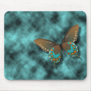 Tapis De Souris Papillon : Machaon bleu et Brown