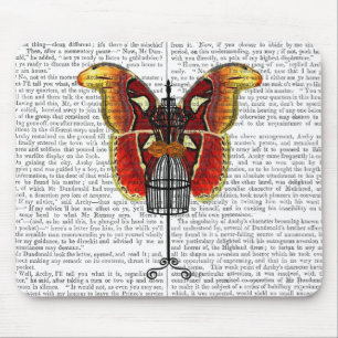 Tapis De Souris Papillon Mannequin Rouge Et Jaune