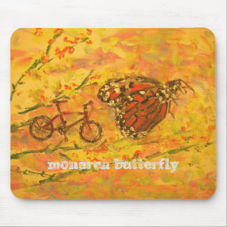 Tapis De Souris papillon monarque et art du vélo