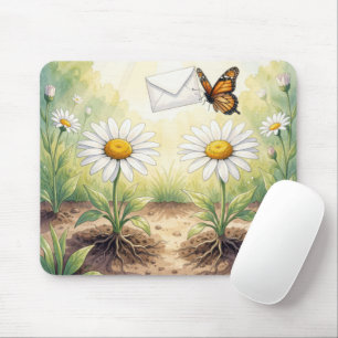 Tapis De Souris Papillon Monarque Livrant du Courrier
