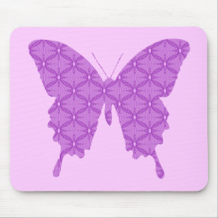 Tapis De Souris Papillon, motif abstrait, lavande et violet