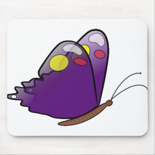 Tapis De Souris Papillon Motif Couleurs violettes Ailes Insecte