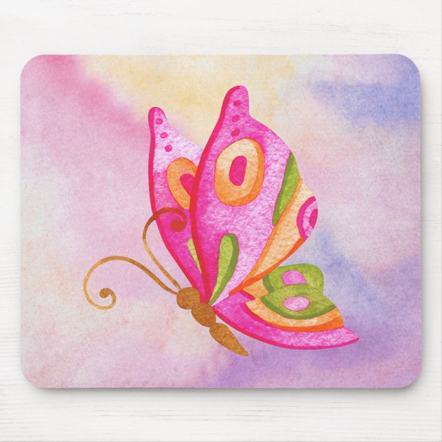 Tapis De Souris Papillon Mousepad style Pastel (Devant)