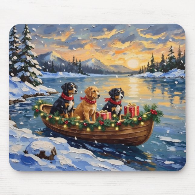 Tapis De Souris Papillon Noël Bateau Fêtes (Devant)