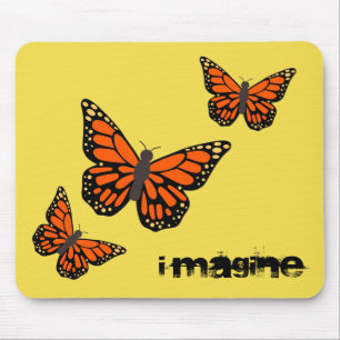 Tapis De Souris Papillon Orange Jaune Bonne Volée Imaginez Ailes