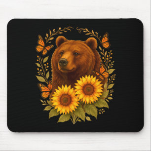 Tapis De Souris Papillon ours Nature Rustique Tournesol Monarque A