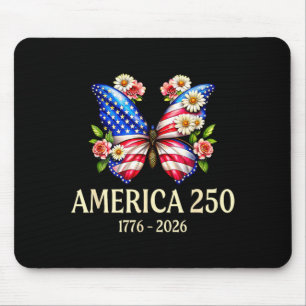 Tapis De Souris Papillon patriotique États-Unis 250e anniversaire