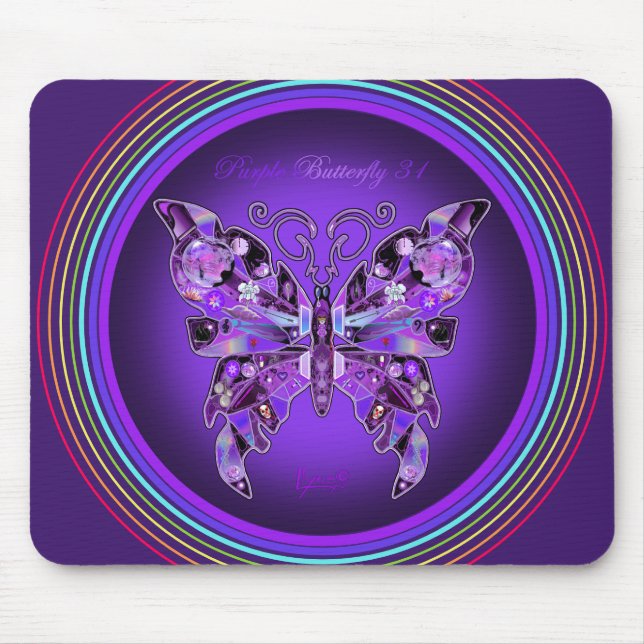 Tapis De Souris Papillon pourpre 31 Pad souris (Devant)