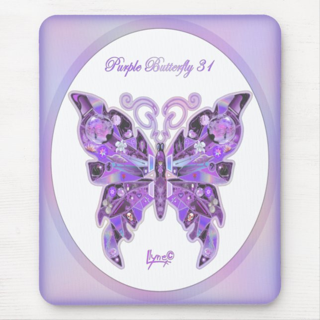 Tapis De Souris Papillon pourpre 31 Pad souris (Devant)
