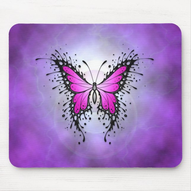 Tapis De Souris Papillon pourpre d'éclaboussure (Devant)