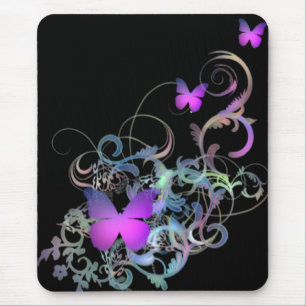 Tapis De Souris Papillon pourpre lumineux