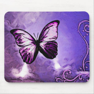 Tapis De Souris Papillon pourpre Mousepad