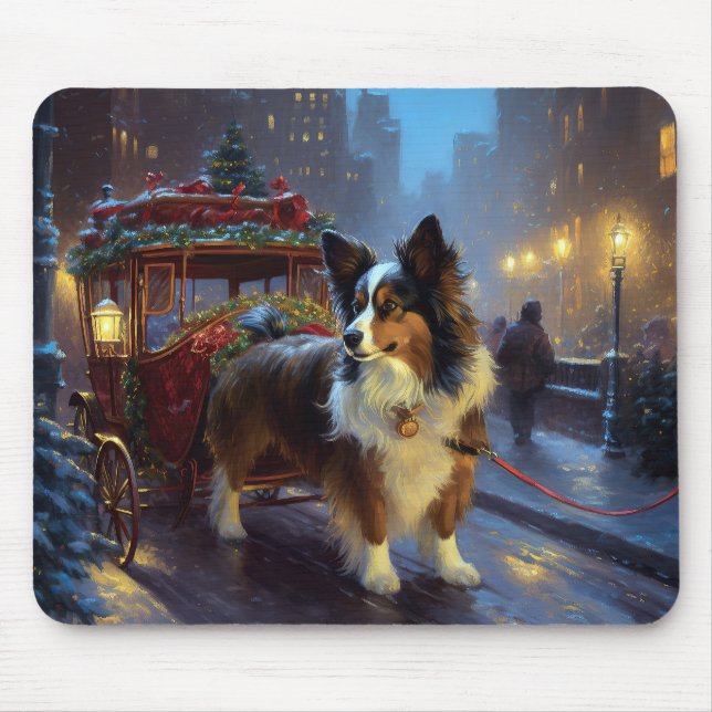 Tapis De Souris Papillon Saison des Fêtes de Noël (Devant)