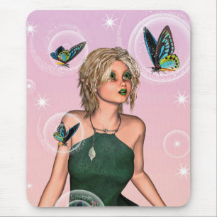 Tapis De Souris Papillon scintillant Fée Fantaisie Art