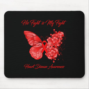 Tapis De Souris Papillon Son Combat Est Mon Combat Sensibilisation