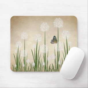 Tapis De Souris Papillon sur Dandelion