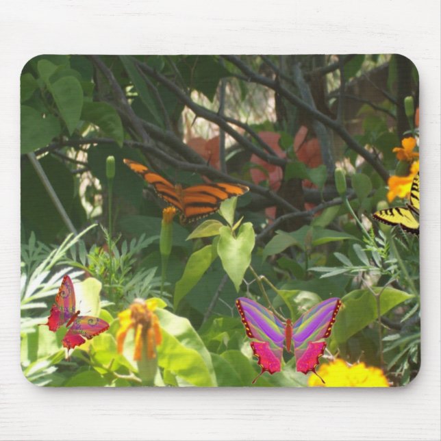 Tapis De Souris Papillon sur Mousepad Feuille (Devant)