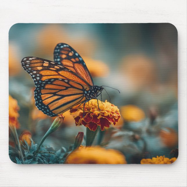 Tapis De Souris Papillon sur un souci (Devant)