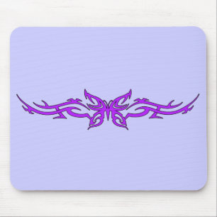 Tapis De Souris Papillon tribal dans Mousepad pourpre