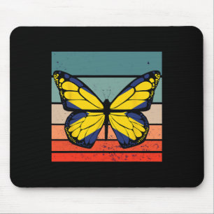 Tapis De Souris Papillon Ukraine Ailes Symbole National Élégance D
