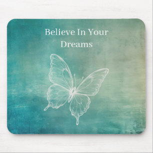 Tapis De Souris Papillon vert blanc