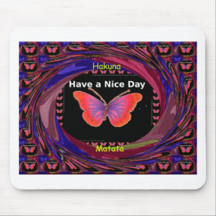 Tapis De Souris Papillon violet orange Avoir un beau Art de jour I