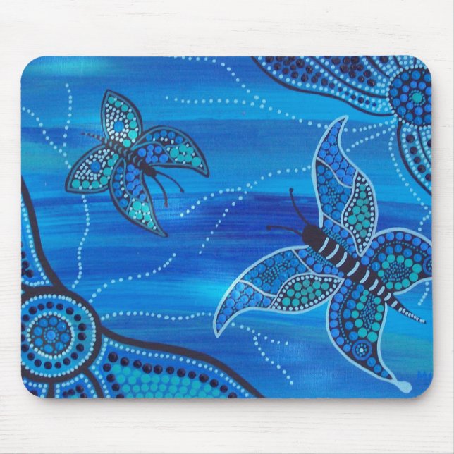 Tapis De Souris Papillons bleus (Devant)