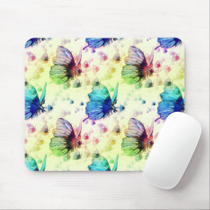Tapis De Souris Papillons d'aquarelle Mousepad