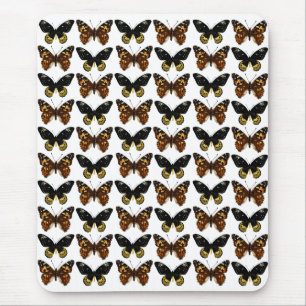 Tapis De Souris Papillons en noir et marron