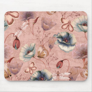 Tapis De Souris Papillons et libellules sur les papillons
