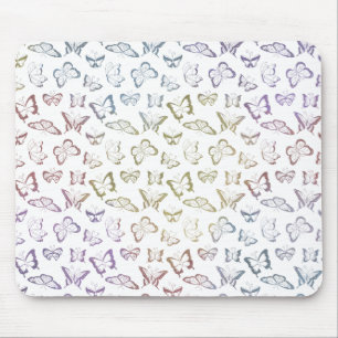 Tapis De Souris Papillons heureux d'aquarelle