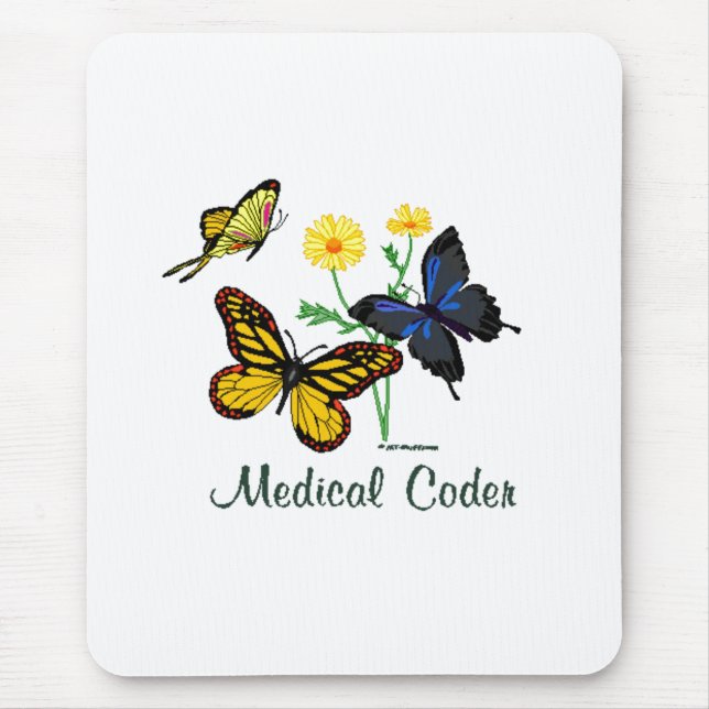 Tapis De Souris Papillons Médicale de codeur (Devant)