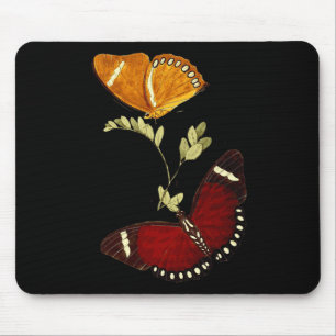 Tapis De Souris Papillons Monarque Rouge Et Brown - Graphique Déta
