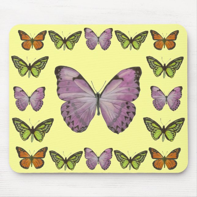 Tapis De Souris Papillons Mousepad (Devant)