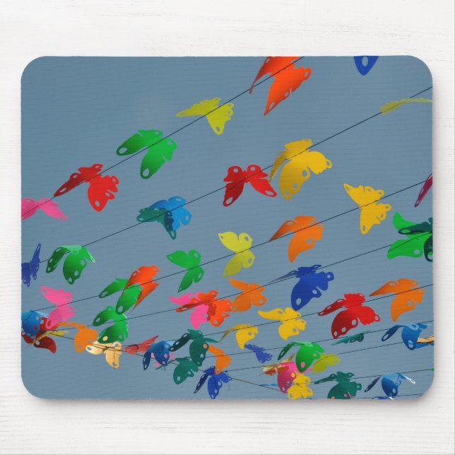 Tapis De Souris papillons multicolores (Devant)