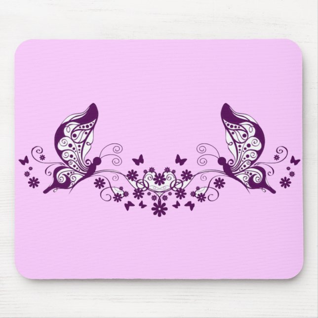 Tapis De Souris Papillons pourpres (Devant)